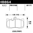 Load image into Gallery viewer, Hawk 13-17 Lexus GS350/GS350 F Sport / 12-17 Lexus IS350 HPS Street Front Brake Pads - Main Product View