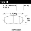 Load image into Gallery viewer, Hawk 13 Subaru BRZ / 13 Scion FR-S HP Plus Front Street Brake Pads - Side View