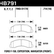 Load image into Gallery viewer, Hawk 14-16 Ford F-150 LTS Street Front Brake Pads - Back View