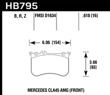 Load image into Gallery viewer, Hawk 14-17 Mercedes-Benz CLA 45 AMG Performance Ceramic Street Front Brake Pads - Main Product View