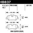 Load image into Gallery viewer, Hawk 14-19 Mini Cooper HP Plus Rear Street Brake Pads - Side View
