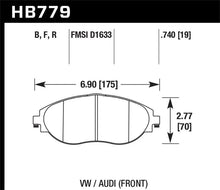 Load image into Gallery viewer, Hawk 15-16 Audi S3 HPS Street Front Brake Pads - Side View