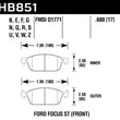 Load image into Gallery viewer, Hawk 15-16 Ford Focus ST HPS 5.0 Front Brake Pads - Main Product View