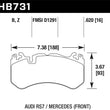 Load image into Gallery viewer, Hawk 15-17 Audi RS7 / 14-15 Mercedes G63 AMG / SL63 AMG HPS 5.0 Street Front Brake Pads - Main Product View