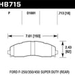 Load image into Gallery viewer, Hawk 15-17 Ford F-250/350 LTS Street Rear Brake Pads - Main Product View