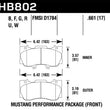 Load image into Gallery viewer, Hawk 15-17 Ford Mustang GT DTC-60 Race Front Brake Pads - Back View