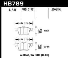 Load image into Gallery viewer, Hawk 15-20 Audi A3/S3 Performance Ceramic Street Rear Brake Pads - Main Product View