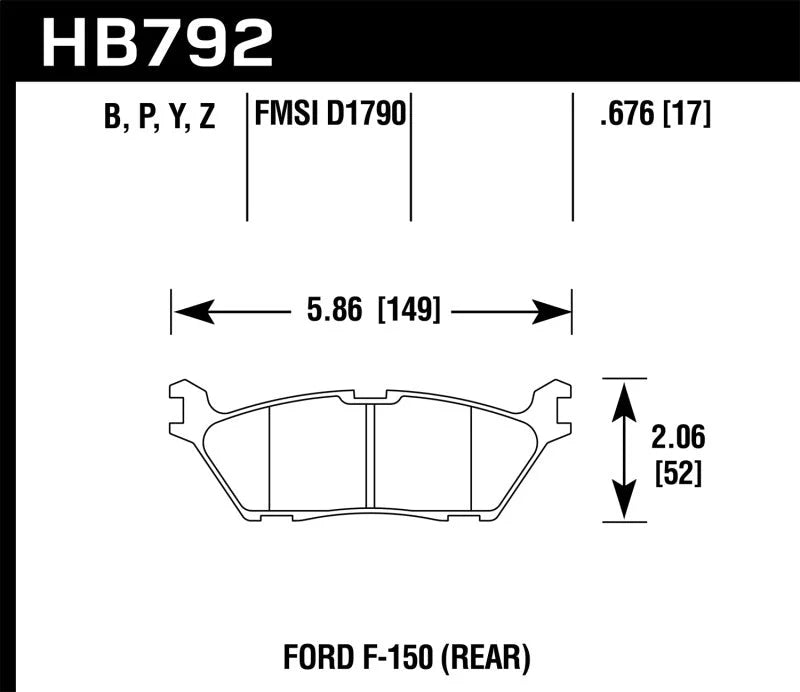 Hawk 15-20 Ford F-150 Rear DTC-60 Brake Pads - Main Product View
