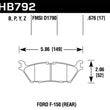 Load image into Gallery viewer, Hawk 15 Ford F-150 LTS Street Rear Brake Pads - Side View
