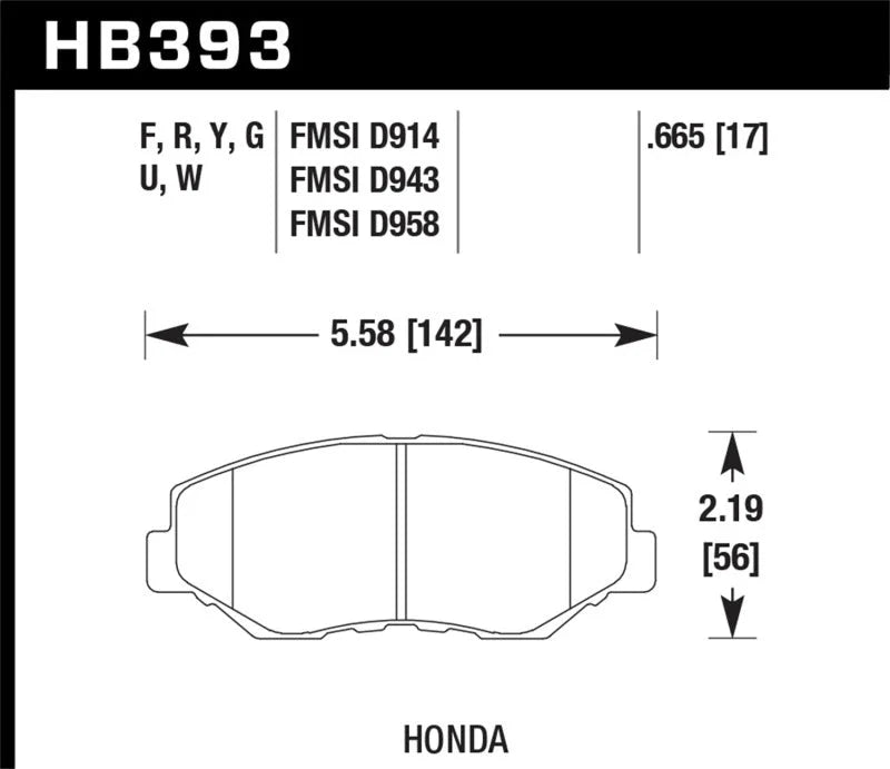 Hawk 15 Honda Accord Race Front DTC-30 Brake Pads - Main Product View