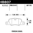 Load image into Gallery viewer, Hawk 16-17 Porsche Panamera S/GTS HP+ Street Rear Brake Pad - Main Product View