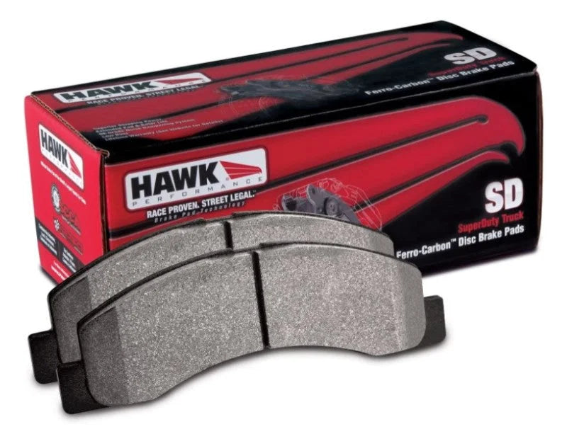 Hawk 16-17 Toyota Hilux Street Super Duty Front Brake Pads - Back View
