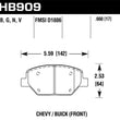 Load image into Gallery viewer, Hawk 16-18 Chevrolet Camaro HPS 5.0 Front Brake Pads - Side View