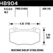 Load image into Gallery viewer, Hawk 16-18 Ford Mustang Shelby GT350/GT350R Performance Ceramic Rear Brake Pads - Side View