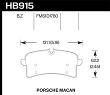Load image into Gallery viewer, Hawk 16-18 Porsche Macan HPS 5.0 Street Rear Brake Pads - Main Product View