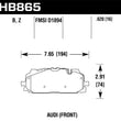 Load image into Gallery viewer, Hawk 18-19 Audi S5 Performance Ceramic Street Front Brake Pads - Main Product View