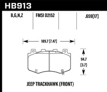 Load image into Gallery viewer, Hawk 18-19 Jeep Grand Cherokee Performance Ceramic Street Front Brake Pads - Main Product View