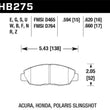 Load image into Gallery viewer, Hawk 1997-1997 Acura CL 2.2 HPS 5.0 Front Brake Pads - Main Product View