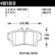 Load image into Gallery viewer, Hawk 2001-2001 Ford Mustang Bullitt 4.6 HPS 5.0 Rear Brake Pads - Main Product View