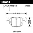 Load image into Gallery viewer, Hawk 2006-2006 BMW 330i HPS 5.0 Rear Brake Pads - Main Product View