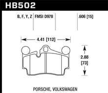 Load image into Gallery viewer, Hawk 2007-2014 Audi Q7 Premium HPS 5.0 Rear Brake Pads - Side View