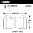 Load image into Gallery viewer, Hawk 2007-2015 Volkswagen Tourareg Base/V6/V6-Sport/TDI HPS 5.0 Performance Rear Brake Pads - Side View