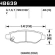 Load image into Gallery viewer, Hawk 2008-14 Cadillac CTS / 10-15 Chevy Camaro HPS 5.0 Rear Brake Pads - Side View