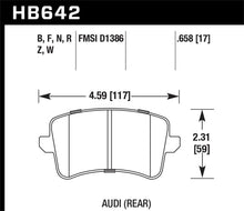 Load image into Gallery viewer, Hawk 2009-2014 Audi A4 HPS 5.0 Rear Brake Pads - Main Product View