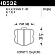 Load image into Gallery viewer, Hawk 2010-2013 Chevrolet Corvette Grand Sport ER-1 Motorsports Rear Brake Pads - Installation View