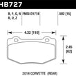 Load image into Gallery viewer, Hawk 2014 Chevrolet Corvette PC Rear Brake Pads - Main Product View