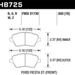 Load image into Gallery viewer, Hawk 2014 Ford Fiesta ST HPS 5.0 Front Brake Pads - Main Product View