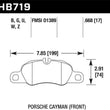 Load image into Gallery viewer, Hawk 2014 Porsche Cayman DTC-70 Front Race Brake Pads - Side View