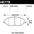 Load image into Gallery viewer, Hawk 2016 Audi S3 DTC-30 Front Brake Pads - Side View