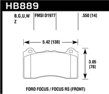 Load image into Gallery viewer, Hawk 2017 Ford Focus DTC-60 Race Front Brake Pads - Main Product View