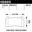 Load image into Gallery viewer, Hawk 2017 Ford Focus HPS 5.0 Front Brake Pads - Main Product View