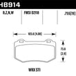 Load image into Gallery viewer, Hawk 2018 Subaru WRX STI Performance Ceramic Street Brake Pads - Side View