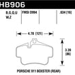 Load image into Gallery viewer, Hawk 2020 Porsche 718 Boxster 2.0L Base Ceramic Composite Brakes Rear ER-1 Brake Pads - Main Product View