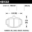 Load image into Gallery viewer, Hawk 62-81 MG MGB Front ER-1 Brake Pads - Side View