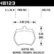 Load image into Gallery viewer, Hawk 64-70 Austin Healey Sprite Front ER-1 Brake Pads - Main Product View