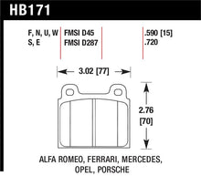 Load image into Gallery viewer, Hawk 69-77 &amp; 84-89 Porsche 911 Blue 9012 Front Race Brake Pads - Side View