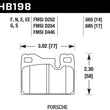 Load image into Gallery viewer, Hawk 77-88 Porsche 924 / 78-85 &amp; 92-95 928 / 83-91 944 HT-10 Rear Race Brake Pads - Main Product View