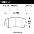 Load image into Gallery viewer, Hawk 79-84 Mazda B2000 / 70-74 RX-2 / 74-78 RX-4 / 79-85 RX-7 Blue 9012 Front Race Brake Pads - Side View