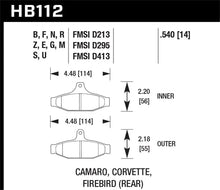 Load image into Gallery viewer, Hawk 84-96 Corvette /88-97 Pontiac Firebird HT-10 Race Rear Brake Pads - Main Product View