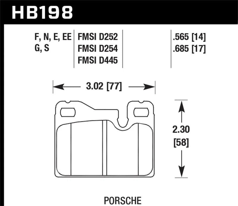 Hawk 87-89 Porsche 924 2.5L S Rear ER-1 Brake Pads - Main Product View