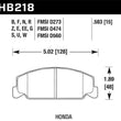 Load image into Gallery viewer, Hawk 88-89 Civic Si / 92-00 Civic CX / 88-00 DX / 98-00 GX HPS Street  Front Brake Pads - Main Product View