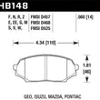 Load image into Gallery viewer, Hawk 90-93 Geo Storm / 90-92 Isuzu Impulse / 90-93 Mazda Miata DTC-60 Front Race Brake Pad - Main Product View
