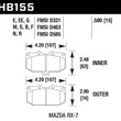 Load image into Gallery viewer, Hawk 90 Mazda RX-7 GXL/U  / 86-91 &amp; 93-95 RX-7 HT-10 Race Front Brake Pads - Main Product View