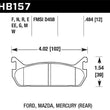 Load image into Gallery viewer, Hawk 91-96 Ford Escort GT / 90-93 Mazda Miata DTC-60 Rear Race Brake Pads - Side View