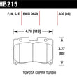 Load image into Gallery viewer, Hawk 93-98 Toyota Supra TT HT-10 Race Front Brake Pads - Main Product View