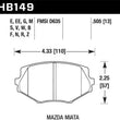 Load image into Gallery viewer, Hawk 94-00 Mazda Miata / 01-03 Miata w/ Standard Suspension DTC-60 Race Front Brake Pads (D635) - Main Product View